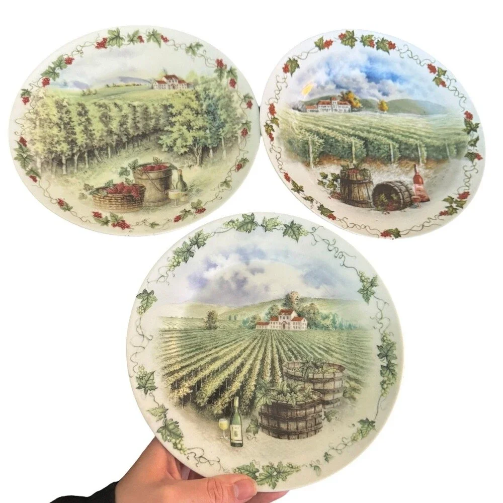 VINYARD VINES WINE And BARREL COUNTRY EMBOSSED DECORATIVE 8